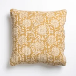 Mustard Stitched Blossoms Pillow-Kirkland's Home Flash Sale