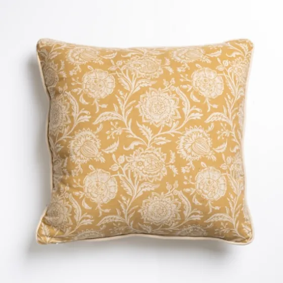 Mustard Stitched Blossoms Pillow-Kirkland's Home Flash Sale