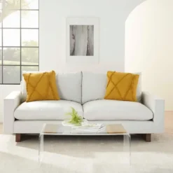 Mustard Tufted Abstract Diamond Pillows, Set Of 2-Kirkland's Home Cheap