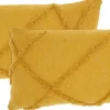 Mustard Tufted Diamond Lumbar Pillows, Set Of 2-Kirkland's Home Fashion