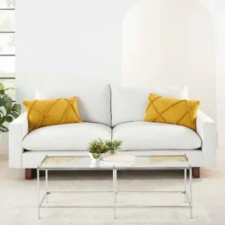 Mustard Tufted Diamond Lumbar Pillows, Set Of 2-Kirkland's Home Fashion