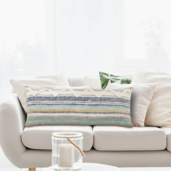 Myrtle Tufted Stripes Lumbar Pillow-Kirkland's Home Outlet