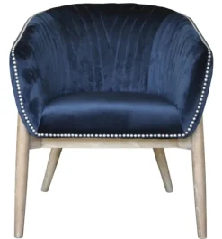 Nadia Navy Velvet Club Chair-Kirkland's Home Cheap