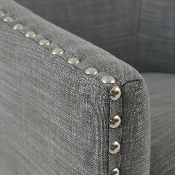 Nailhead Swivelling Barrel Accent Chair-Kirkland's Home Sale