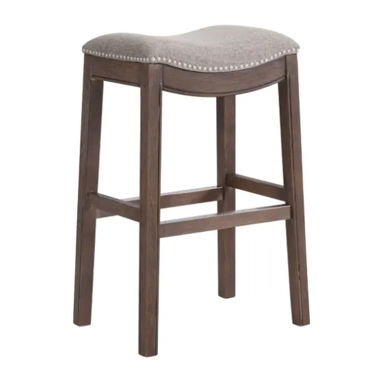 Nailhead Trim Saddle Bar Stool-Kirkland's Home Cheap