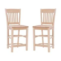 Natie Unfinished Counter Stools, Set Of 2-Kirkland's Home Outlet