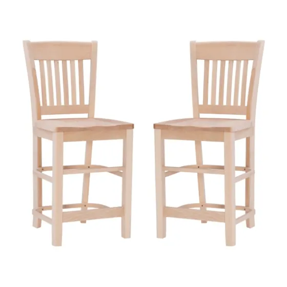 Natie Unfinished Counter Stools, Set Of 2-Kirkland's Home Outlet