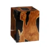 Natural Abstract Teak Wood Grain Accent Table-Kirkland's Home Best Sale
