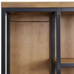 Natural Acacia Wood And Metal Hall Tree With Bench-Kirkland's Home Flash Sale