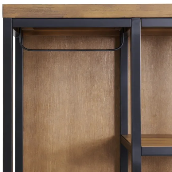 Natural Acacia Wood And Metal Hall Tree With Bench-Kirkland's Home Flash Sale