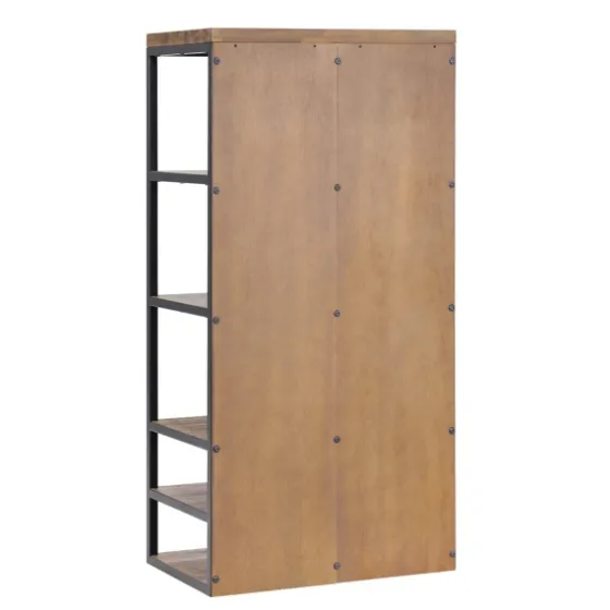 Natural Acacia Wood And Metal 5-Shelf Hall Tree-Kirkland's Home Best Sale