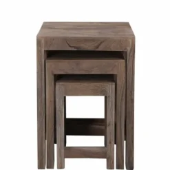 Natural Acacia Wood Nesting 3-Pc. Accent Table Set-Kirkland's Home New