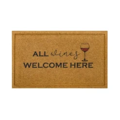 Natural All Wines Welcome Here Doormat-Kirkland's Home Shop