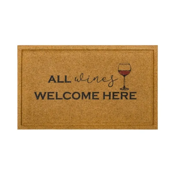 Natural All Wines Welcome Here Doormat-Kirkland's Home Shop