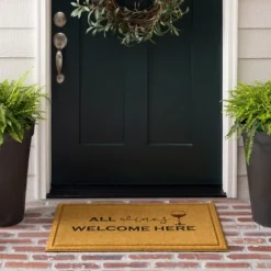 Natural All Wines Welcome Here Doormat-Kirkland's Home Shop