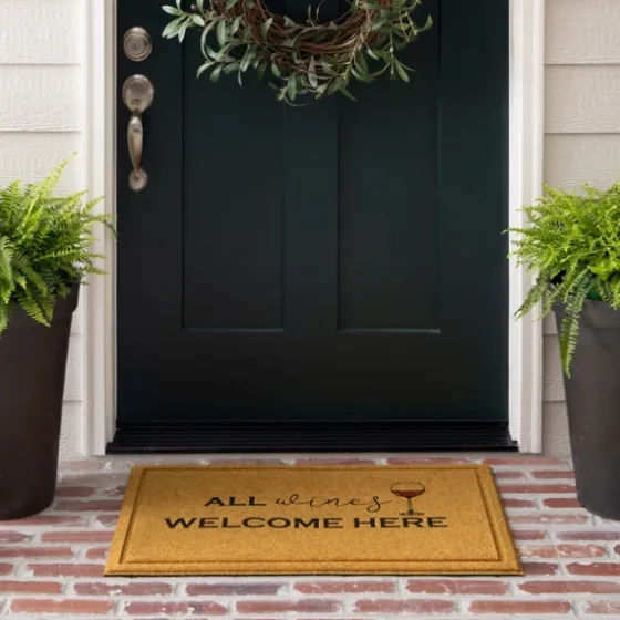 Natural All Wines Welcome Here Doormat-Kirkland's Home Shop