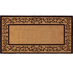 Natural And Black Abby Doormat, 48X30 In.-Kirkland's Home Fashion