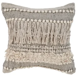 Natural And Black Cozy Fringe Pillow-Kirkland's Home Best Sale