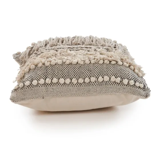 Natural And Black Cozy Fringe Pillow-Kirkland's Home Best Sale