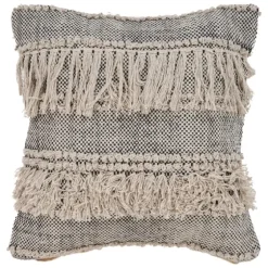 Natural And Black Cozy Fringe Pillow-Kirkland's Home Best Sale