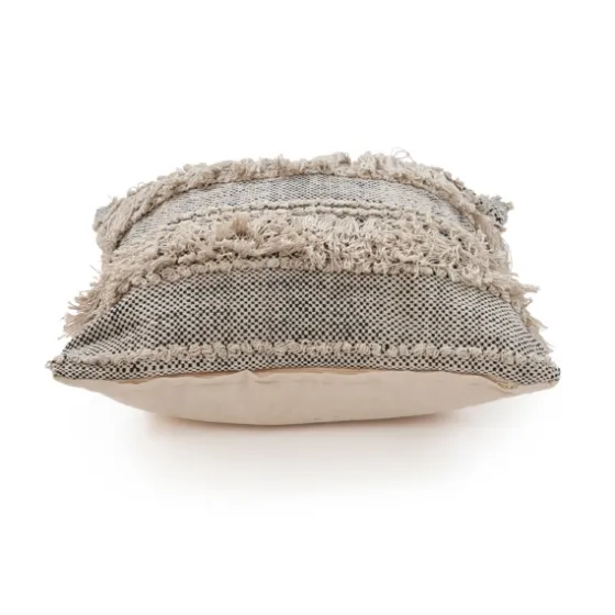 Natural And Black Cozy Fringe Pillow-Kirkland's Home Best Sale