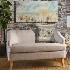 Natural And Black Cozy Fringe Pillow-Kirkland's Home Best Sale