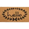 Natural And Black Laurel Hello Doormat, 72X36 In.-Kirkland's Home Online