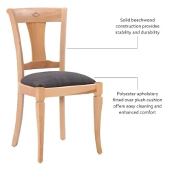 Natural And Gray Linen Dining Chairs, Set Of 2-Kirkland's Home Clearance