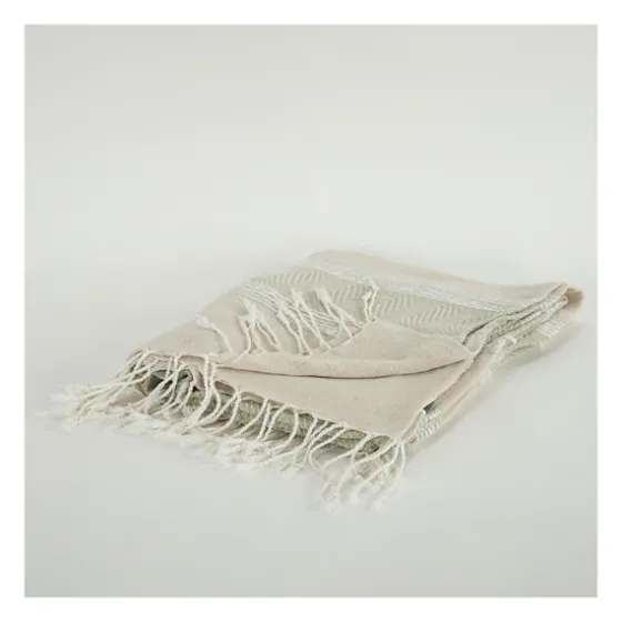 Natural And White Colorblock Chevron Throw-Kirkland's Home Best Sale