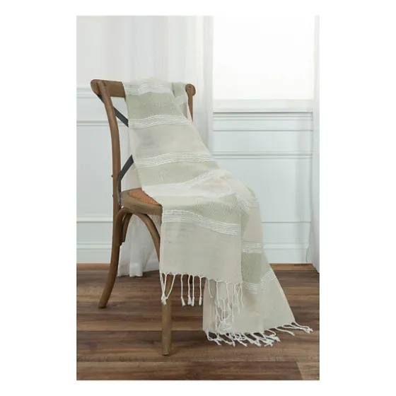 Natural And White Colorblock Chevron Throw-Kirkland's Home Best Sale