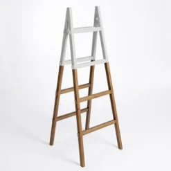 Natural And White Wood Foldable Ladder-Kirkland's Home New