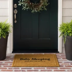 Natural Baby Sleeping Funny Doormat-Kirkland's Home Clearance