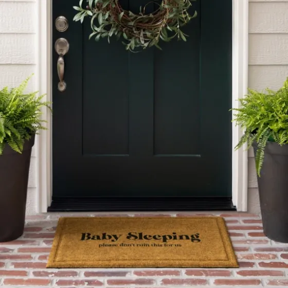 Natural Baby Sleeping Funny Doormat-Kirkland's Home Clearance