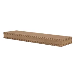 Natural Beaded Wood Large Floating Shelf-Kirkland's Home Online