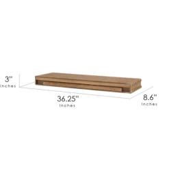 Natural Beaded Wood Large Floating Shelf-Kirkland's Home Online