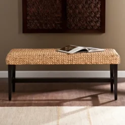Natural Blanchard Water Hyacinth Bench-Kirkland's Home Flash Sale