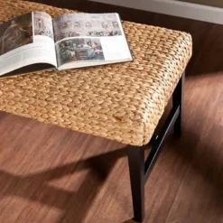 Natural Blanchard Water Hyacinth Bench-Kirkland's Home Flash Sale