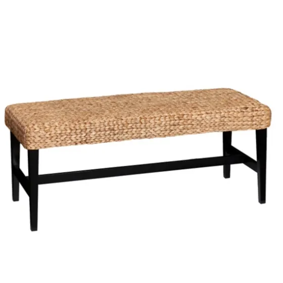 Natural Blanchard Water Hyacinth Bench-Kirkland's Home Flash Sale