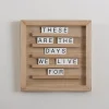 Natural Blond Wood Letter Board With Tiles-Kirkland's Home Online