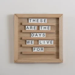 Natural Blond Wood Letter Board With Tiles-Kirkland's Home Online