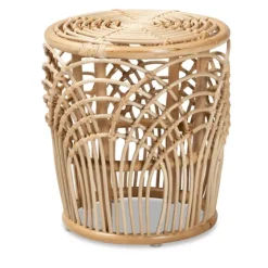Natural Boho Rattan Weave Accent Table-Kirkland's Home Online