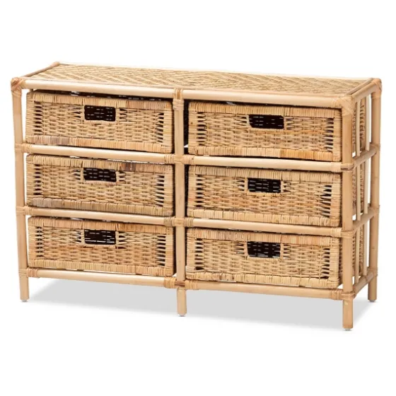 Natural Boho Rattan Weave Storage Cabinet-Kirkland's Home Flash Sale