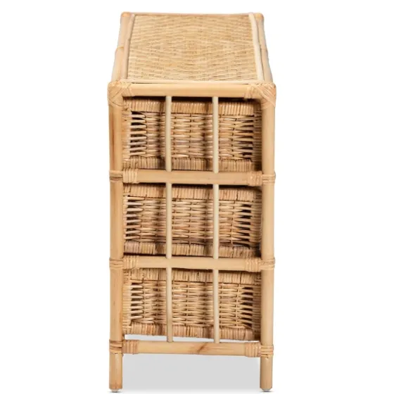 Natural Boho Rattan Weave Storage Cabinet-Kirkland's Home Flash Sale