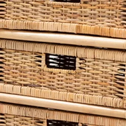 Natural Boho Rattan Weave Storage Cabinet-Kirkland's Home Flash Sale