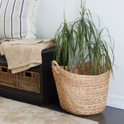 Natural Braided Seagrass Basket-Kirkland's Home Hot