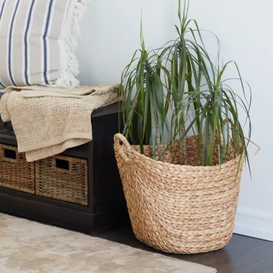 Natural Braided Seagrass Basket-Kirkland's Home Hot