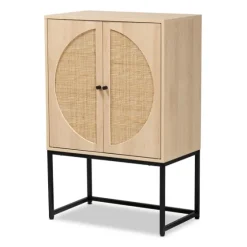 Natural Cane And Wood 2-Door Cabinet-Kirkland's Home Hot