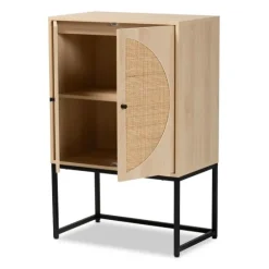 Natural Cane And Wood 2-Door Cabinet-Kirkland's Home Hot