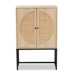 Natural Cane And Wood 2-Door Cabinet-Kirkland's Home Hot