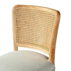 Natural Cane Back Linen Office Chair-Kirkland's Home Cheap